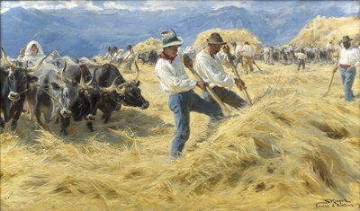 Battage dans les Abruzzes - Peder Severin Krøyer